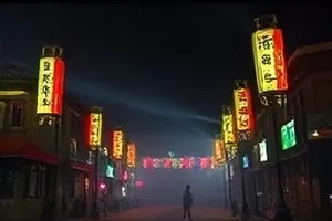 《沙洲灯塔》海报,灯塔光束扫过海面